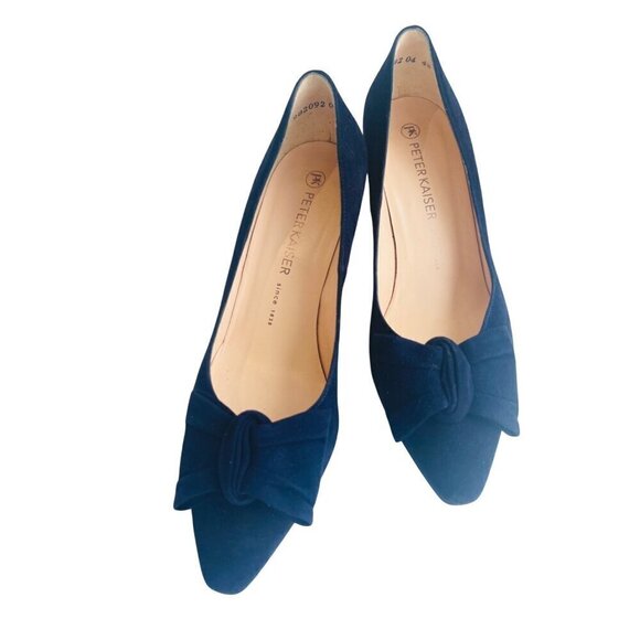 Peter Kaiser  womens pump navy suede size 7.5 beautiful  condition - Picture 3 of 7